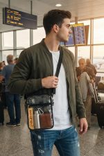 Διαφανές Ανδρικό Τσαντάκι Ώμου / Clear Crossbody Bag Ασφαλείας - Sharks Bay
