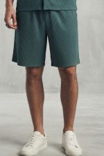 Ανδρικό Πλισέ Σορτς / Bermuda Sharks Bay Clothing (Σκούρο Πράσινο / Forest Green)